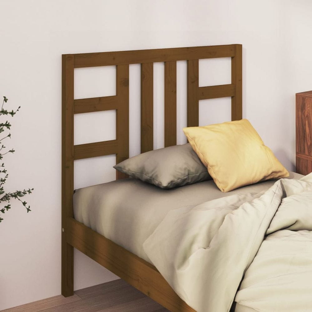 Vidaxl Čelo postele, medovo hnedé, 96x4x100 cm, masívne borovicové drevo